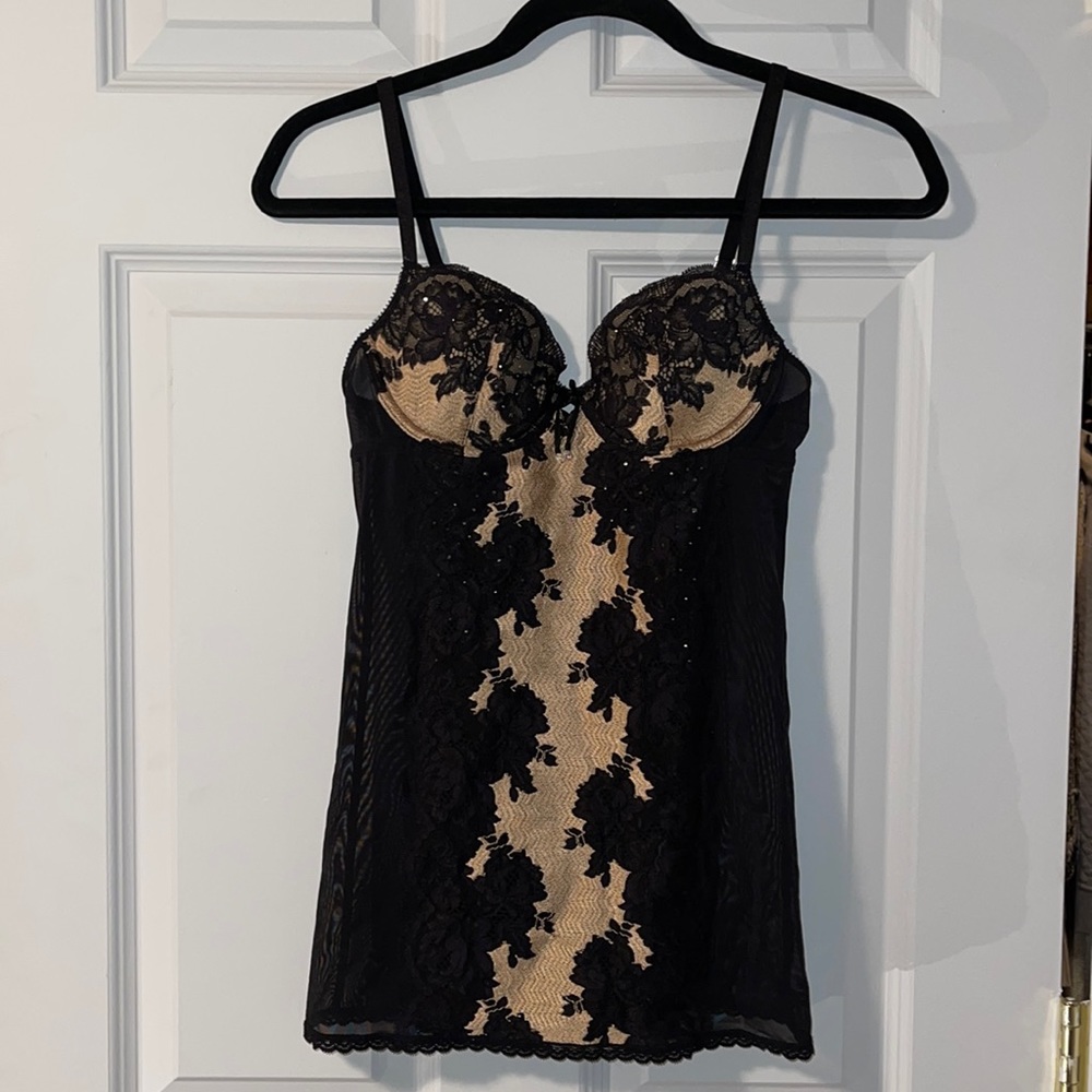 Victorias Secret black lace top size 34B